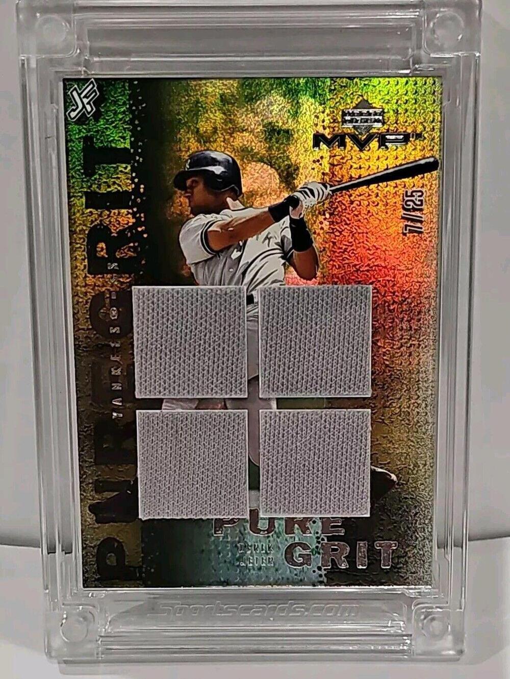 UD MVP "Pure Grit" Jersey Fusion Derek Jeter #07/25 - 4 Game Worn Swatches